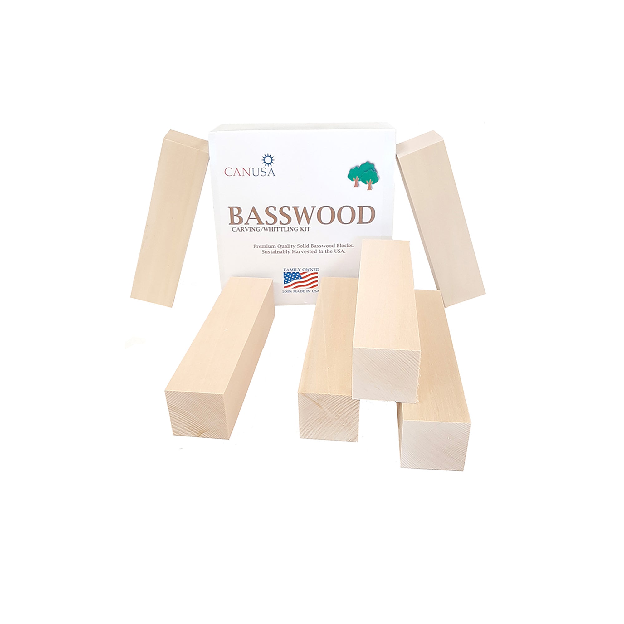 6 Pack Extra Large Basswood Blocks 6 X 3 X 3 Inches Premium Unfinished Soft  Wood Blocks for Carving and Whittling