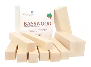 10 Piece BASSWOOD, CARVING / WHITTLING Blocks. – Canusa Crafts